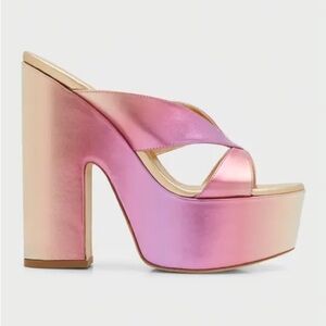 STUART WEITZMAN Miami Sohigh Ombre Crisscross Platform Sandals Heels